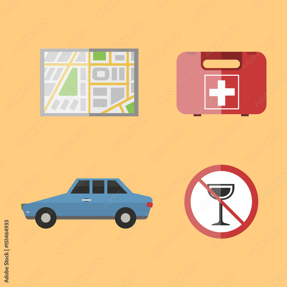 Auto transport motorist icon symbol vehicle equipment service car driver tools vector illustration. Auto transport motorist icon symbol vehicle equipment service car driver tools vector illustration.