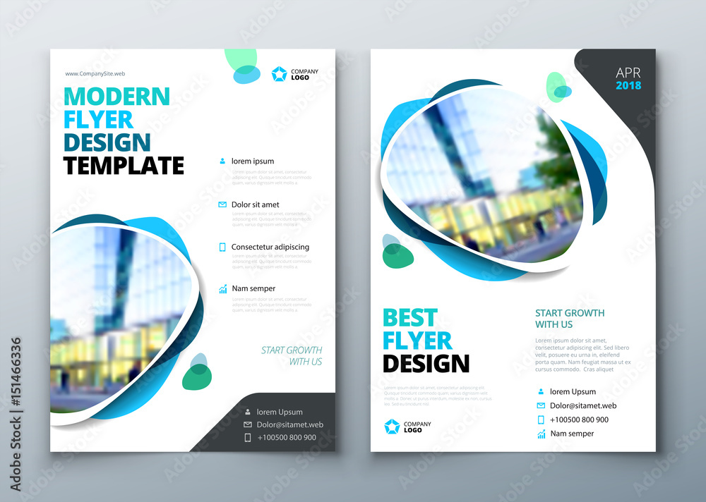 Flyer template layout design. Business flyer, brochure, magazine or ...