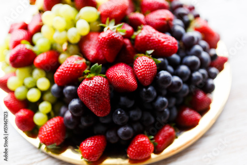 Fruit  berry platter on plate