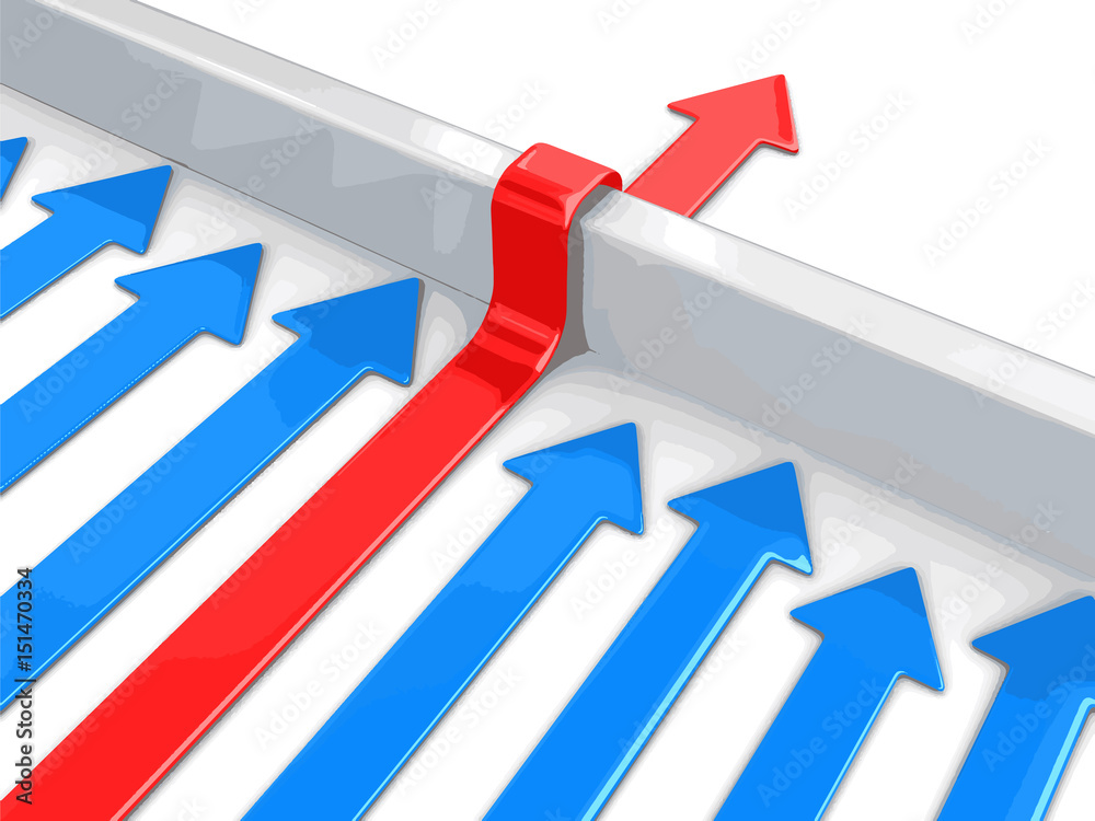 3d arrows. Image with clipping path