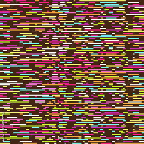 Seamless colorful multicolored pattern of small intermittent lines. Patterns for edible icing sheets for covering cakes.