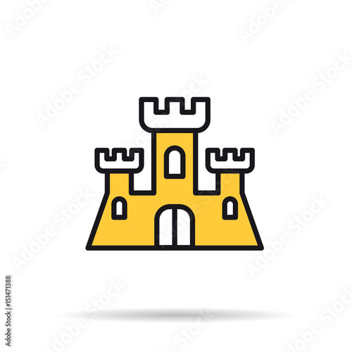 Line icon - sand castle