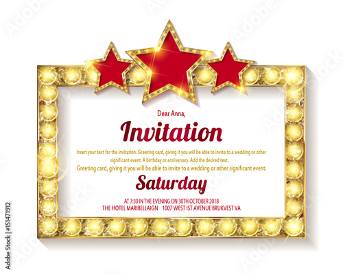 Invitation card. Template Banners