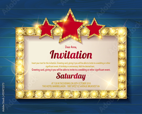 Invitation card. Template Banners