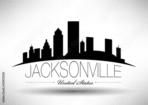 Vector Graphic Design of Jacksonville City Skyline