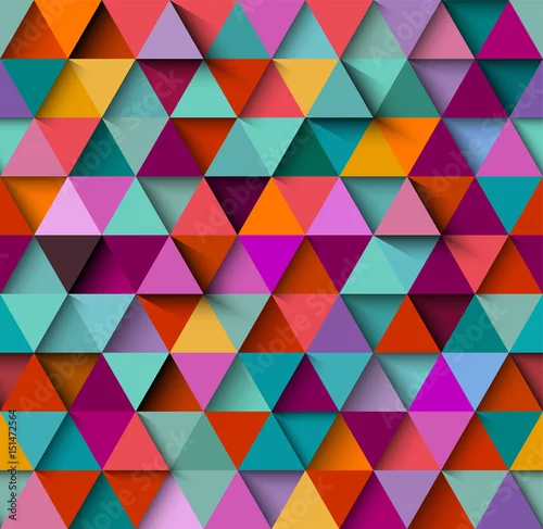 Tapety Bezszwowy tło wzór z trójbokami i cieniami, eps10 wektor