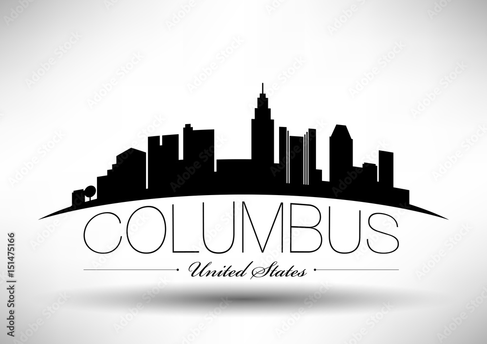 Vector Graphic Design of Columbus City Skyline