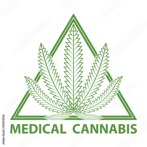 Medical cannabis (marijuana) logo.