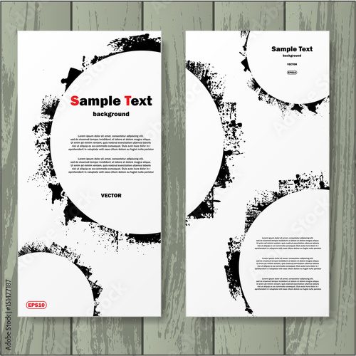 Wooden parquet with two posters