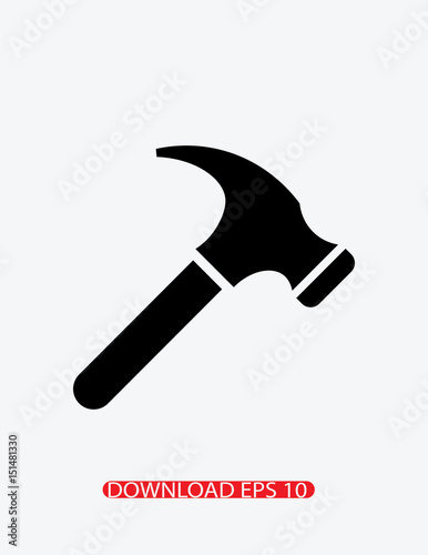 Hammer icon, Vector