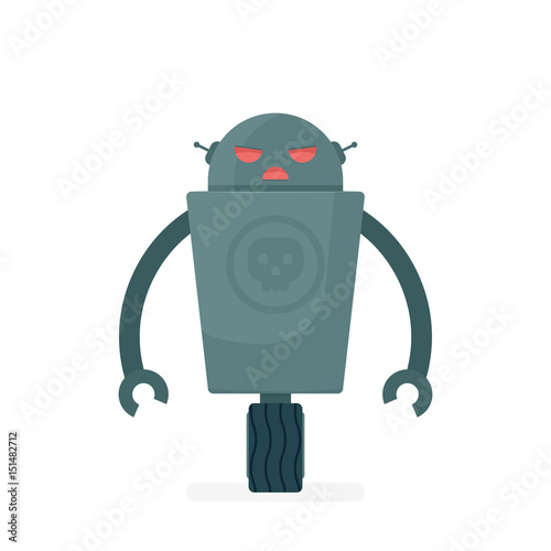 cartoon evil robot character