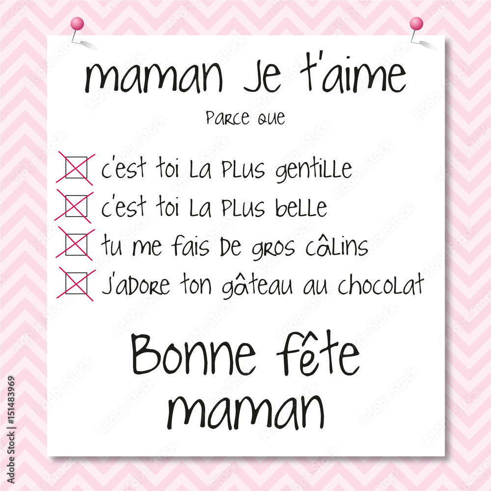 Maman je t'aime-2 Stock-Vektorgrafik | Adobe Stock