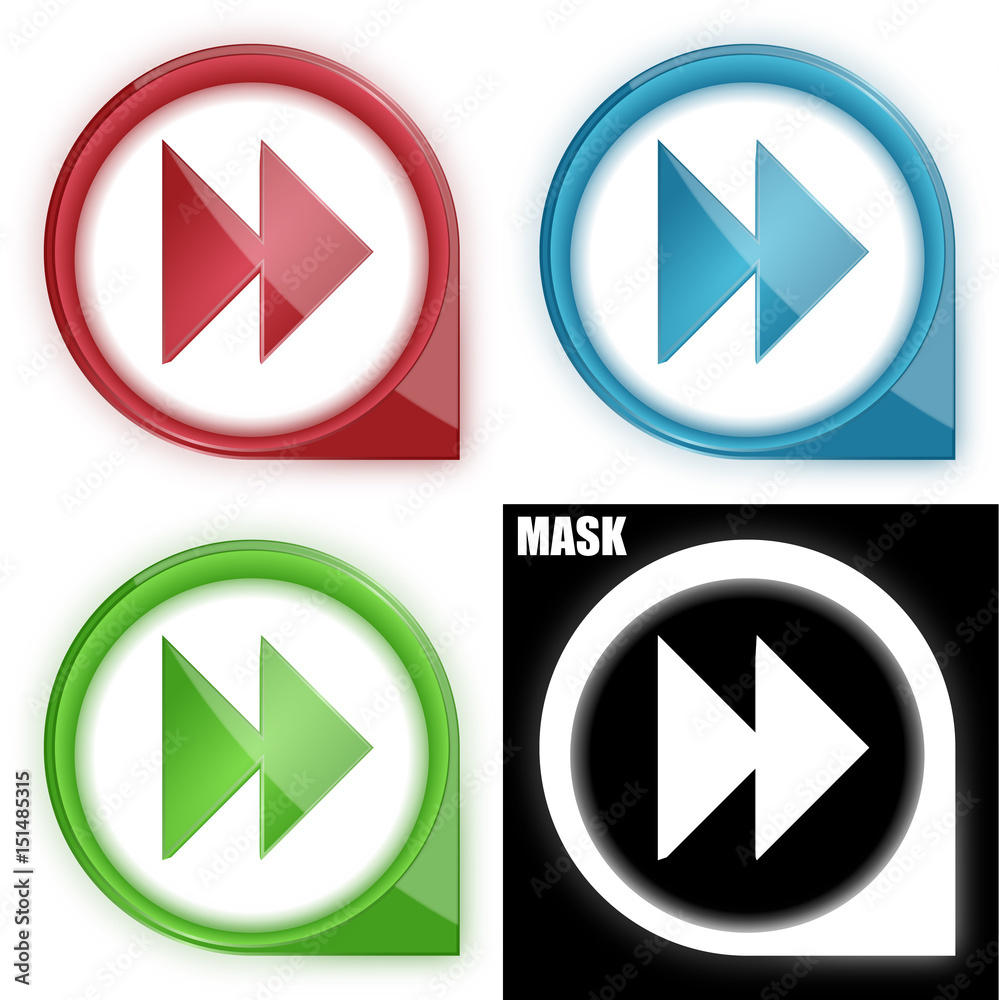 ikona w okręgu ze strzałką i blaskiem zestaw