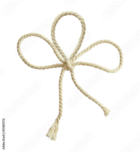 White cotton rope bow