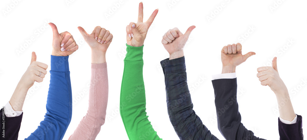 Fototapeta premium Woman hand with thumb up