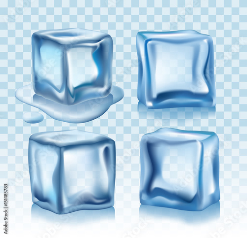 Ice cubes vector