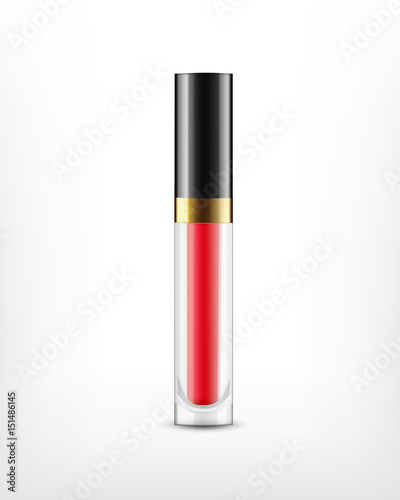 Lip gloss in glass bottle