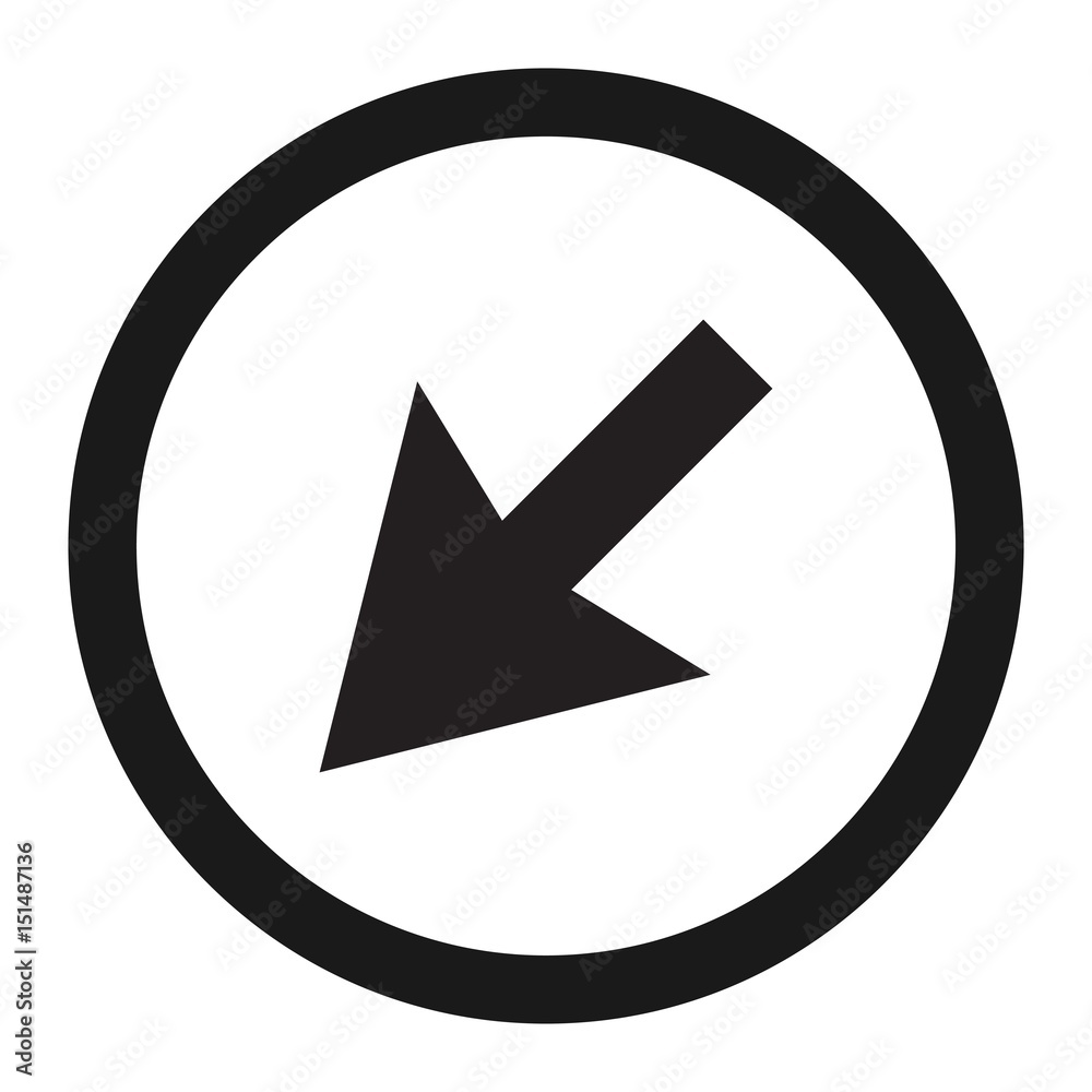 detour to the left sign line icon detour to the left sign line icon
