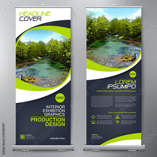 Business Roll Up. Standee Design. Banner Template.
