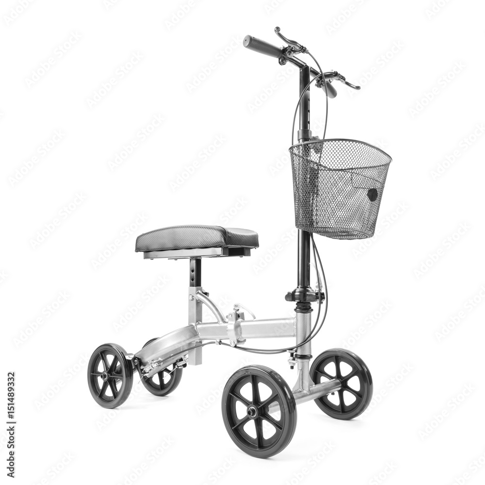 Knee Walker Isolated on White Background. Crutch Alternatives for Knee  Surgery or Foot Injuries. Medical Equipment. Transport Chair Photos | Adobe  Stock