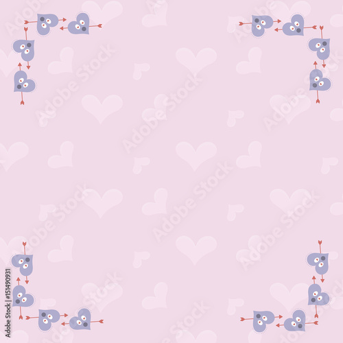 Vector image of heart shape patterns