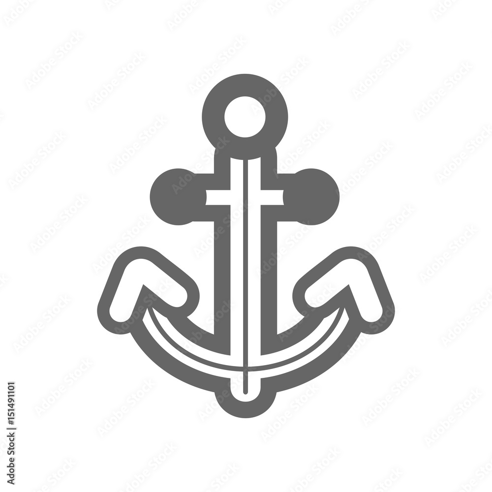 Anchor outline icon. Summer. Marine Anchor outline icon. Summer. Marine
