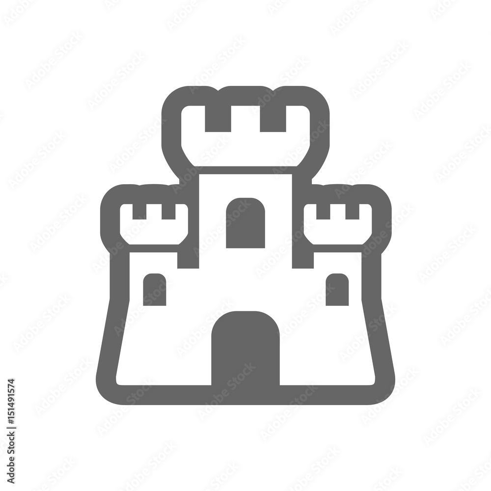 Sand Castle outline icon. Summer. Vacation Sand Castle outline icon. Summer. Vacation
