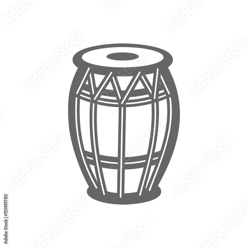 Drum outline icon. Summer. Vacation