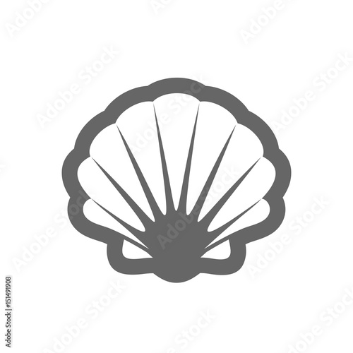 Seashell outline icon. Summer. Vacation