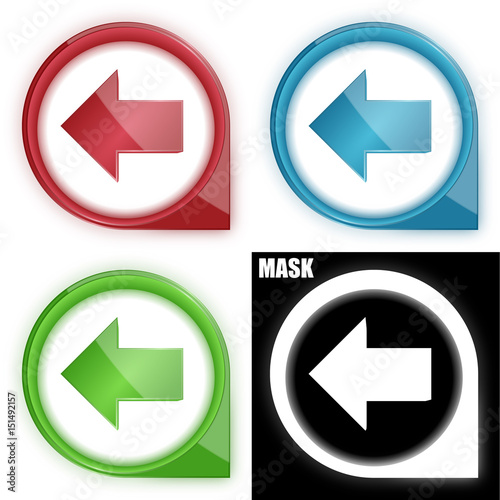  ikona w okręgu ze strzałką i blaskiem zestaw