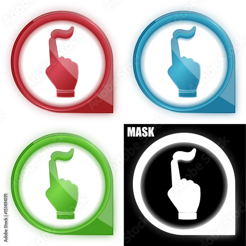 ikona w okręgu ze strzałką i blaskiem zestaw