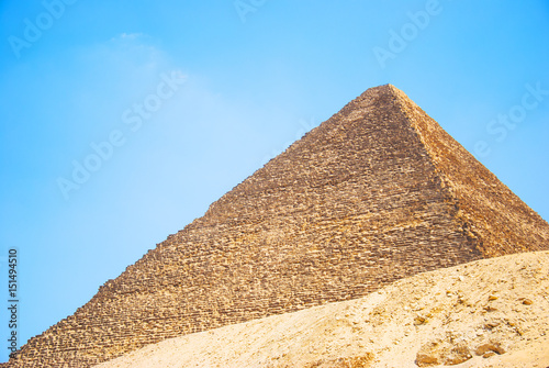 Pyramid of Egypt. View of the Giza Pyramids. Egypt. Cairo.