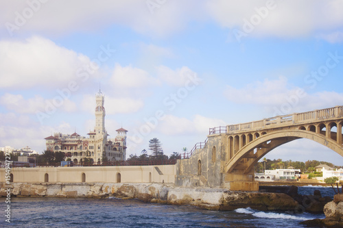 Bridge in Alexandria and Palace, Egypt © Kate