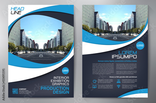 Business brochure flyer design a4 template.