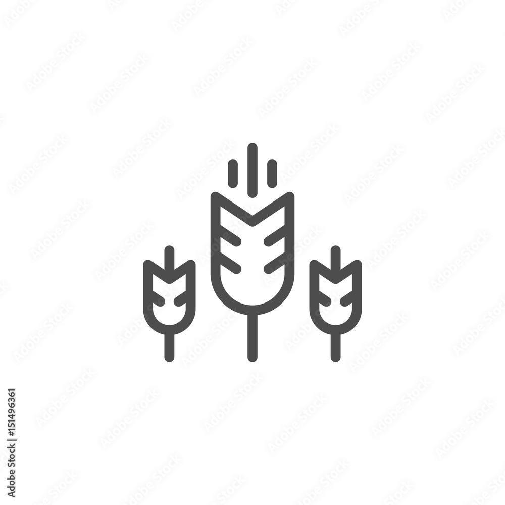 Wheat line icon Wheat line icon