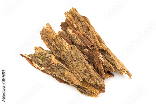 Bark tree isolated on white background,(nomnang)Thailand herbs,Herbal breast milk