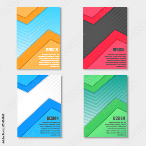 Modern abstract brochure flayer business design, poster with color triangle