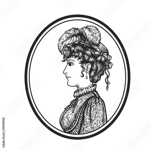 Retro woman portrait