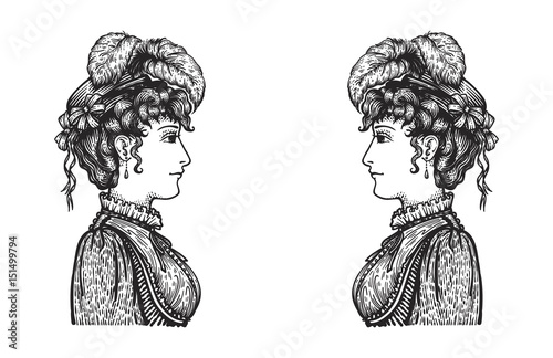 Retro women speaking