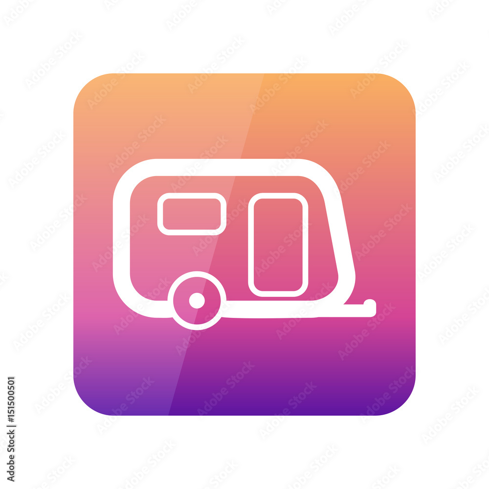 Camping trailer outline icon. Summer. Vacation Camping trailer outline icon. Summer. Vacation