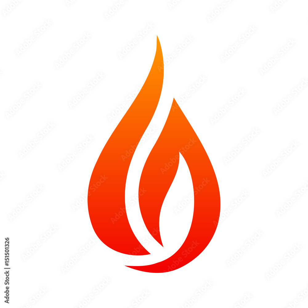 Fire logo. Red, yellow fire. Icon illustration for design - vector Stock  Vector | Adobe Stock
