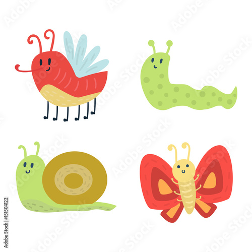 Colorful butterfly with abstract decorative pattern vector graphic summer fre...