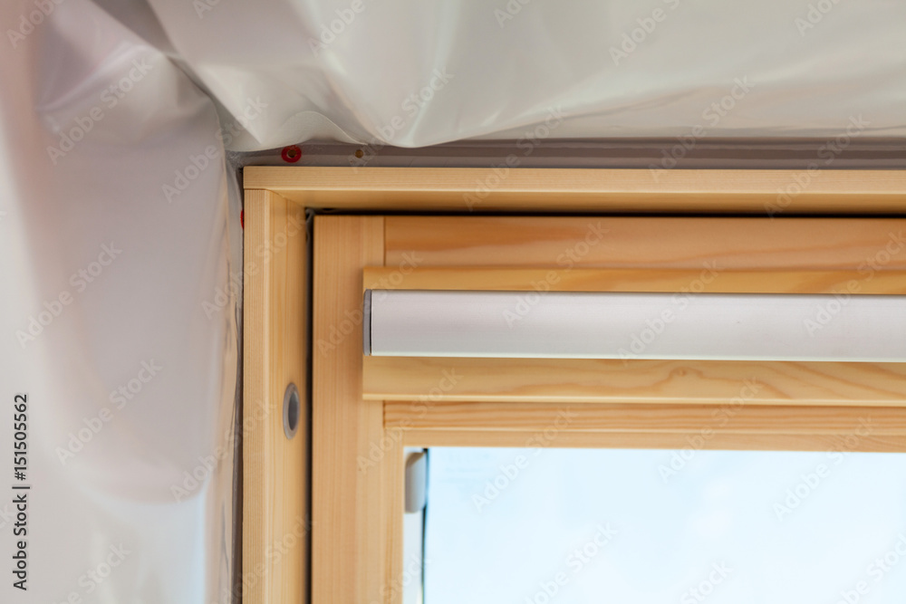 Fototapeta premium Closeup detail of skylight (roof window)