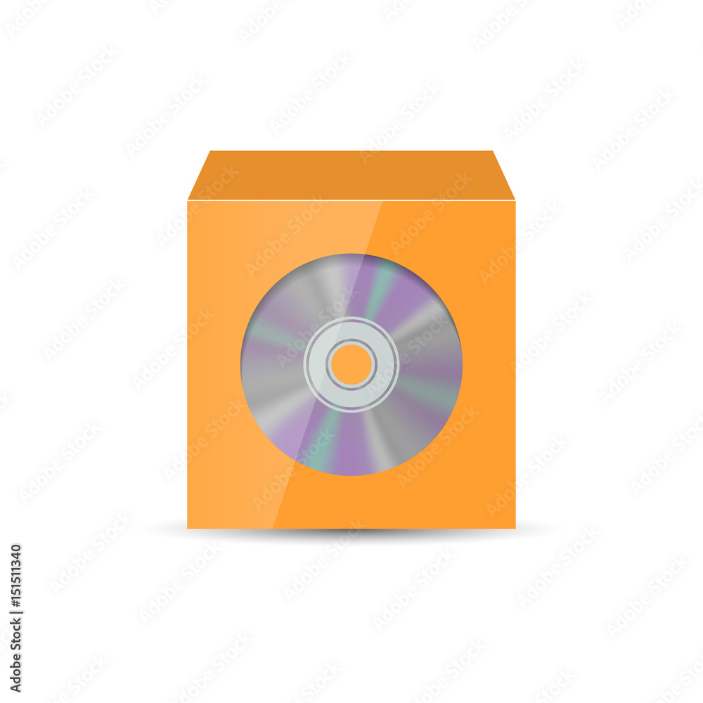 Envelope for CD with window, vector illustration. Envelope for CD with window, vector illustration.