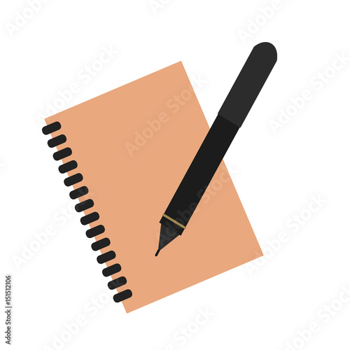Planner notebook organizer diary paper note page business vector document list