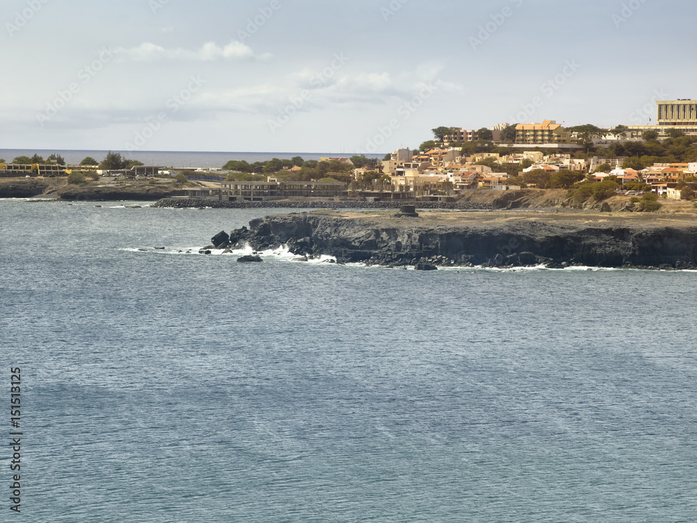 View of San Vincente coastline, Mindelo, Cape Verde Islands