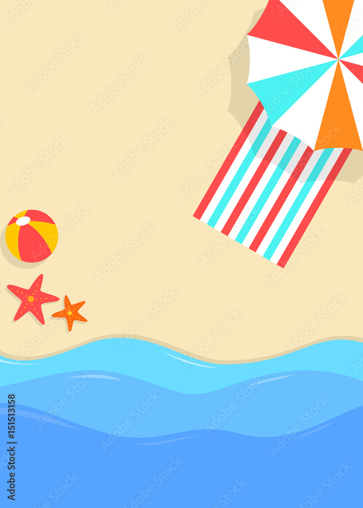 Fotografie Summer tropical beach themed poster template