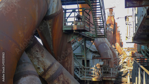 Abandoned steel production plant, which has been out of operation for decades. Germany.