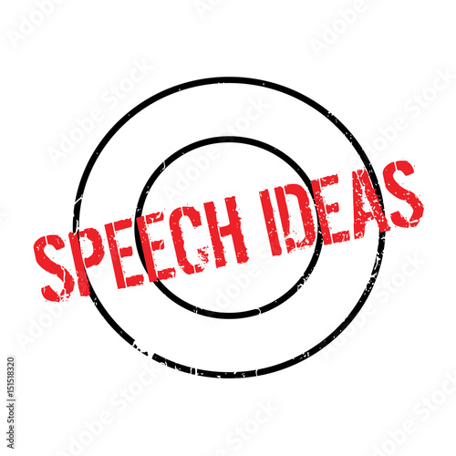 Speech Ideas rubber stamp. Grunge design with dust scratches. Effects can be easily removed for a clean, crisp look. Color is easily changed.