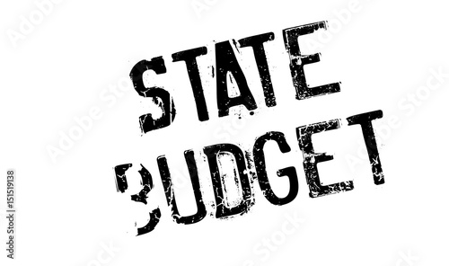 State Budget rubber stamp. Grunge design with dust scratches. Effects can be easily removed for a clean, crisp look. Color is easily changed.